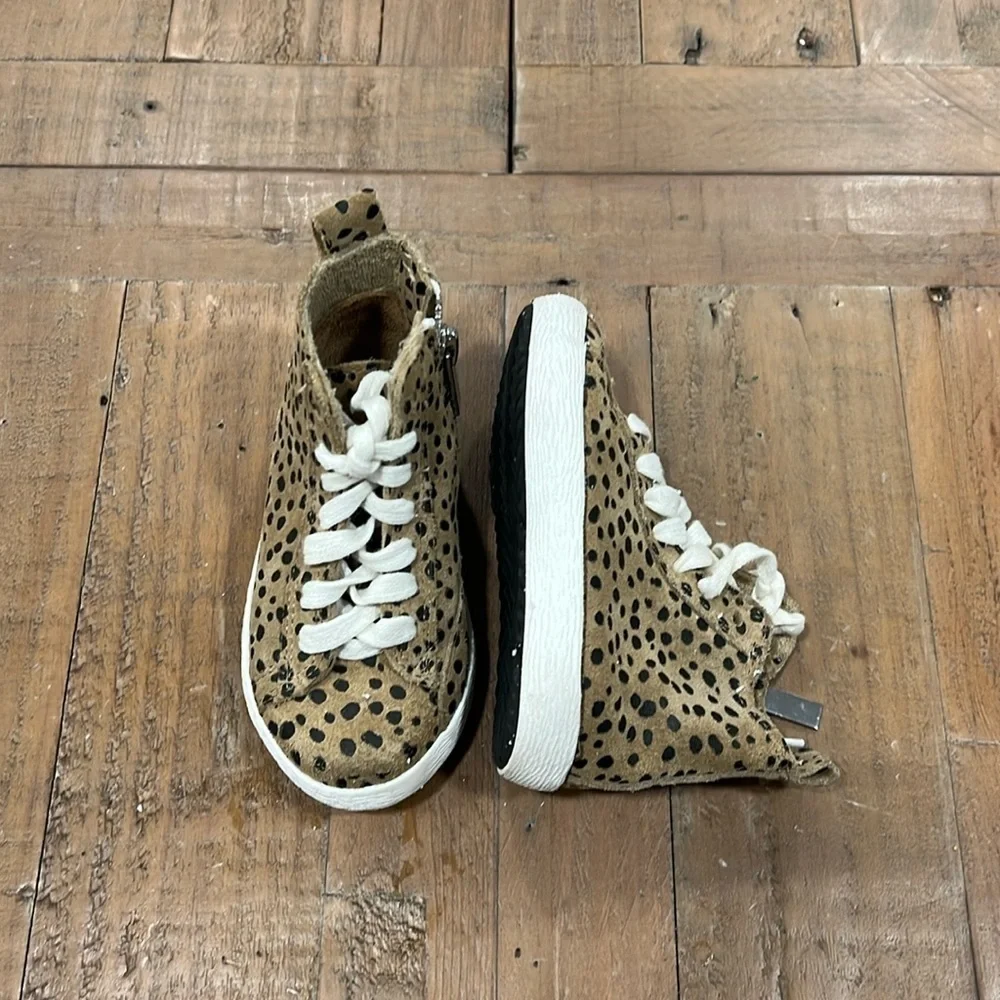 Piper Finn leather cheetah hi top sneakers
